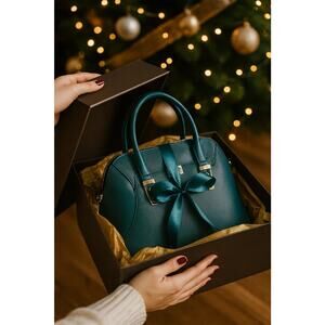 Cromia Italian Leather Handbag Purse – Peacock Luxe Designer Christmas Gift $465